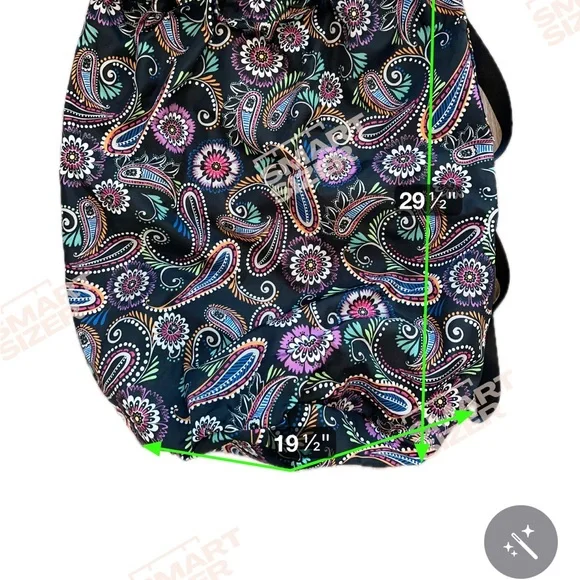 Vera Bradley Bandana Swirl BIG Laundry Bag Shoulder Strap Drawstring - Picture 2 of 13